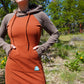 Alpenglow Color Block Dress / Deep Rust