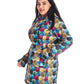 'Maeven' Printed Fleece Dress / Wild Slice