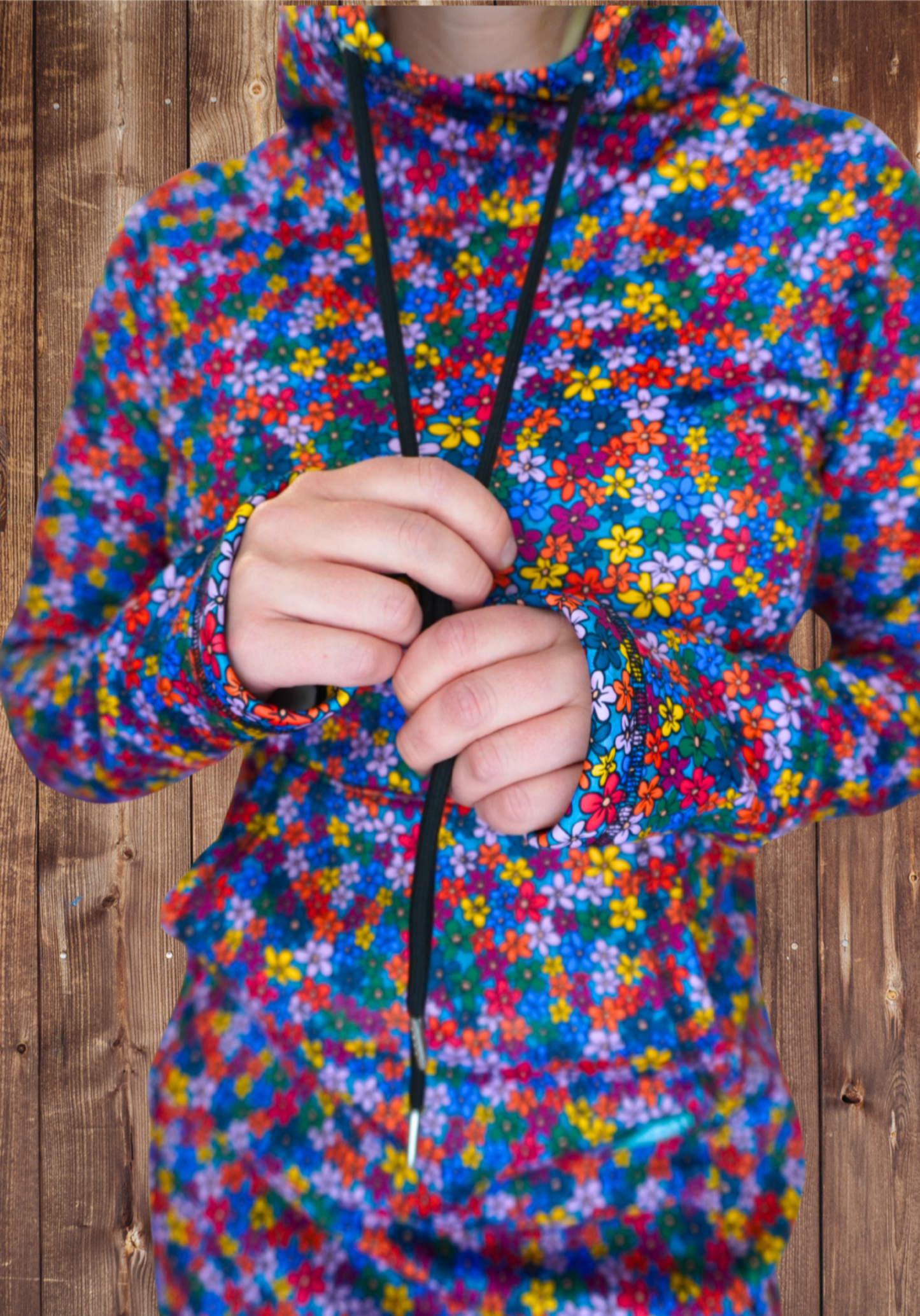 'Maeven' Printed Fleece Dress / Flower Power