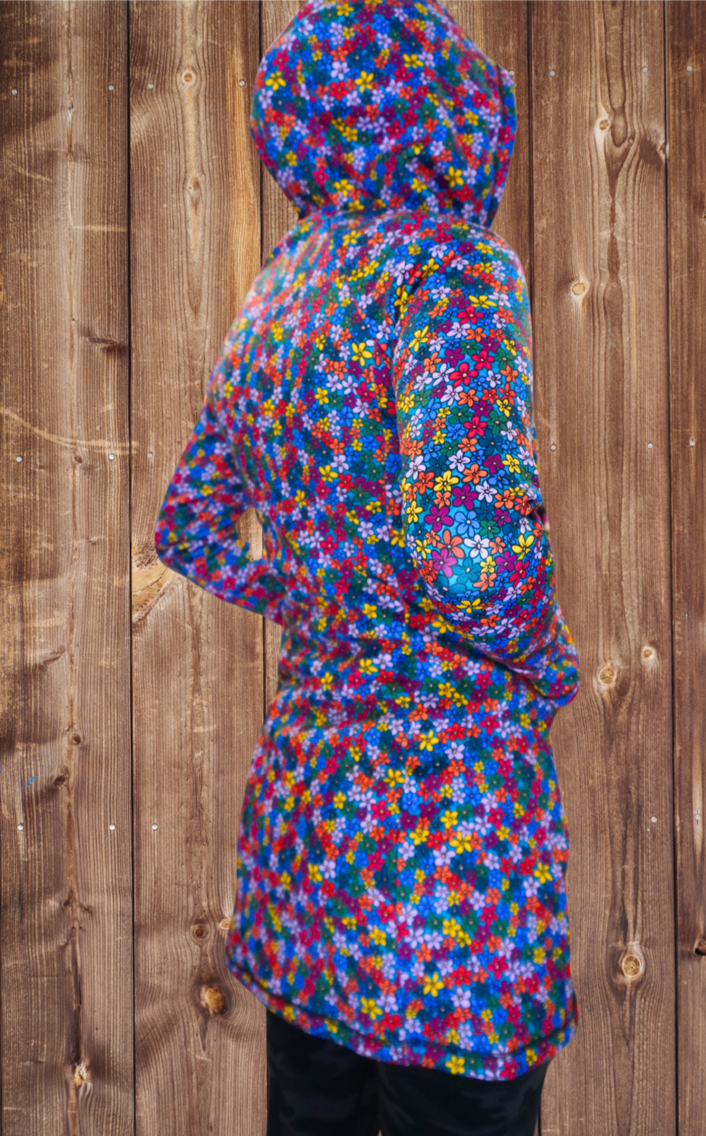 'Maeven' Printed Fleece Dress / Flower Power